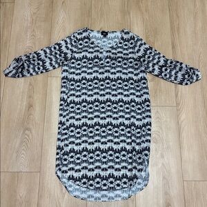 Mossimo Black White Patterned Dress XS